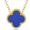 Blue, variant on JeenMata White Flower Station Necklace in Yellow Gold Plated