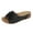 A Black, variant on Sandal for Women 2026 Summer Flower Platform Beach Sandals Wedge Low Heel Open Toe Slides Ladies Hollow Out Dressy Slippers White Size 6