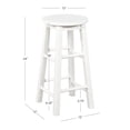 thumbnail image 5 of Linon McMullen 24" Backless Indoor Round Counter Stool, White, 5 of 10