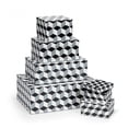 thumbnail image 3 of Set Of 2 Rectangle Geometric Pattern Decorative Boxes, 3 of 4