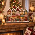 Christmas Wooden Block Handmade Holiday Craft Village Tabletop Display ...