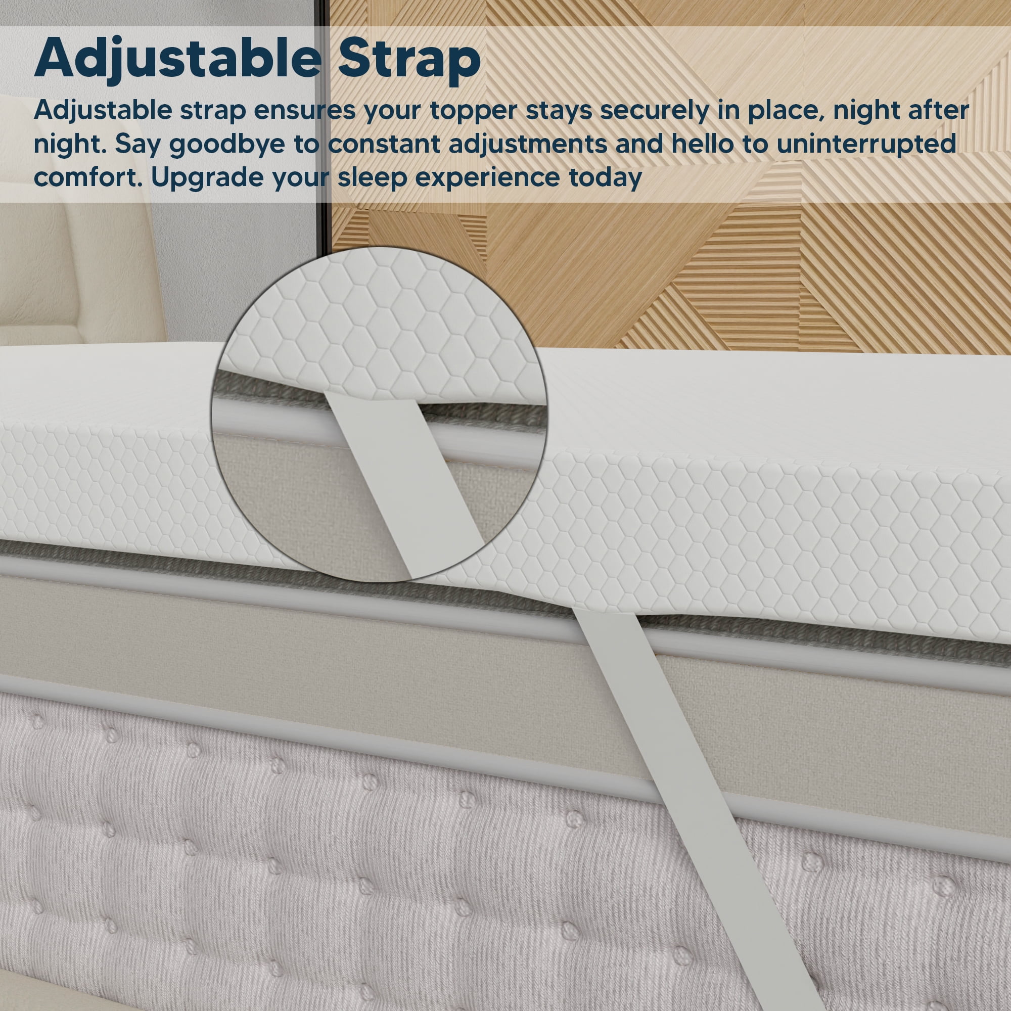 Continental Sleep, 2" Medium Firm Mattress Toppers with Breathable Cover CertiPUR-US, Full, White