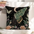 thumbnail image 4 of butterfly flowers crescent moonlinen toss pillowcase decoration pillowcase gifting preferred 18x18 inch cushion cover sofa pillowcase sofa bedroom living room car, 4 of 5