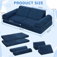 thumbnail image 2 of 8pcs Modular Kids Play Couch, DIY Creativing Kids Explorer Floor Sofa , Versatile Convertible Foam and Floor Cushion for child Boys and Girls, 2 of 8