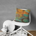 thumbnail image 5 of Lush Brown & Teal Geometry Pillow Covers - Stunning Décor for Living Room/Bedroom, 5 of 7