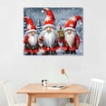 thumbnail image 2 of GOSMITH  Winter Gnome Fantasy Canvas Wall Art Christmas Snow Scene Decor with Three Gnomes, Two Squirrels, and Three Birds for Living Room, 2 of 4