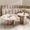 Pink, variant on YWEN Natural Marble Nesting Coffee Table Set of 2,Round Coffee Table with Real Marble Texture for Living Room