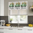 thumbnail image 4 of Hello Spring Curtain Valances for Windows, Kitchen Valance Window Treatments Panel 2 Pack, Easter Flowers Green Truck Vintage Floral Grey Rod Pocket Short Curtains for Bathroom Bedroom 42 x 18 Inch, 4 of 8