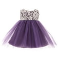 thumbnail image 4 of Big Girls' Sleeveless Lace Tulle Princess Party Birthday Flower Girl Dress Purple Size 8 (K414D), 4 of 4