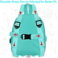 thumbnail image 2 of Arnés de seguridad para niños, mochila Yuepin con correa de seguridad, cinturón de muñeca antipérdida de 1,5 m para riendas de seguridad para bebés, pulsera con correa para muñeca (dinosaurio) Rojo Verde MX-0131812FYD, 2 of 5