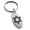 Silver, variant on Stainless Steel Hexagram Star of David Engraved Small Oval Charm Keychain Keyring