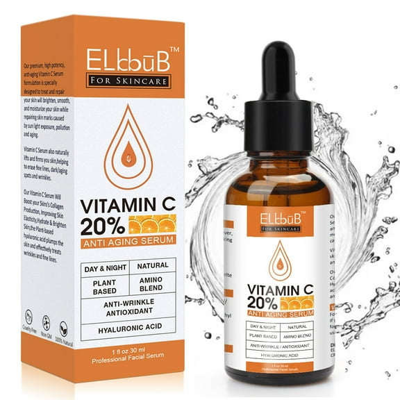 30ml Elbbub Vitamin C Serum for Face,Day Anti Aging Face Serum,Firm, Brighten, Hydrate,Refresh Skin