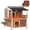 AIR33 (Heated-Brown), variant on Aivituvin Heated Cat House Outdoor Cat House Insulated Large Weatherproof Feral Cat Shelter with Heated Pad, Insulated All-Round Thermal Liner, Chewproof Cable for 1-4 Cats