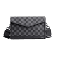 thumbnail image 1 of Bolsa Belug Bandolera Elegante De Pu A Cuadros Para Hombre GRIS NEGRO CUADRITOS, 1 of 5