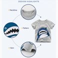 thumbnail image 4 of Xudanell Uniform Shirts for Boys Sharks Short Sleeve Kids Clothes Baseball Cute Golf Shirts Birthday, 4 of 9