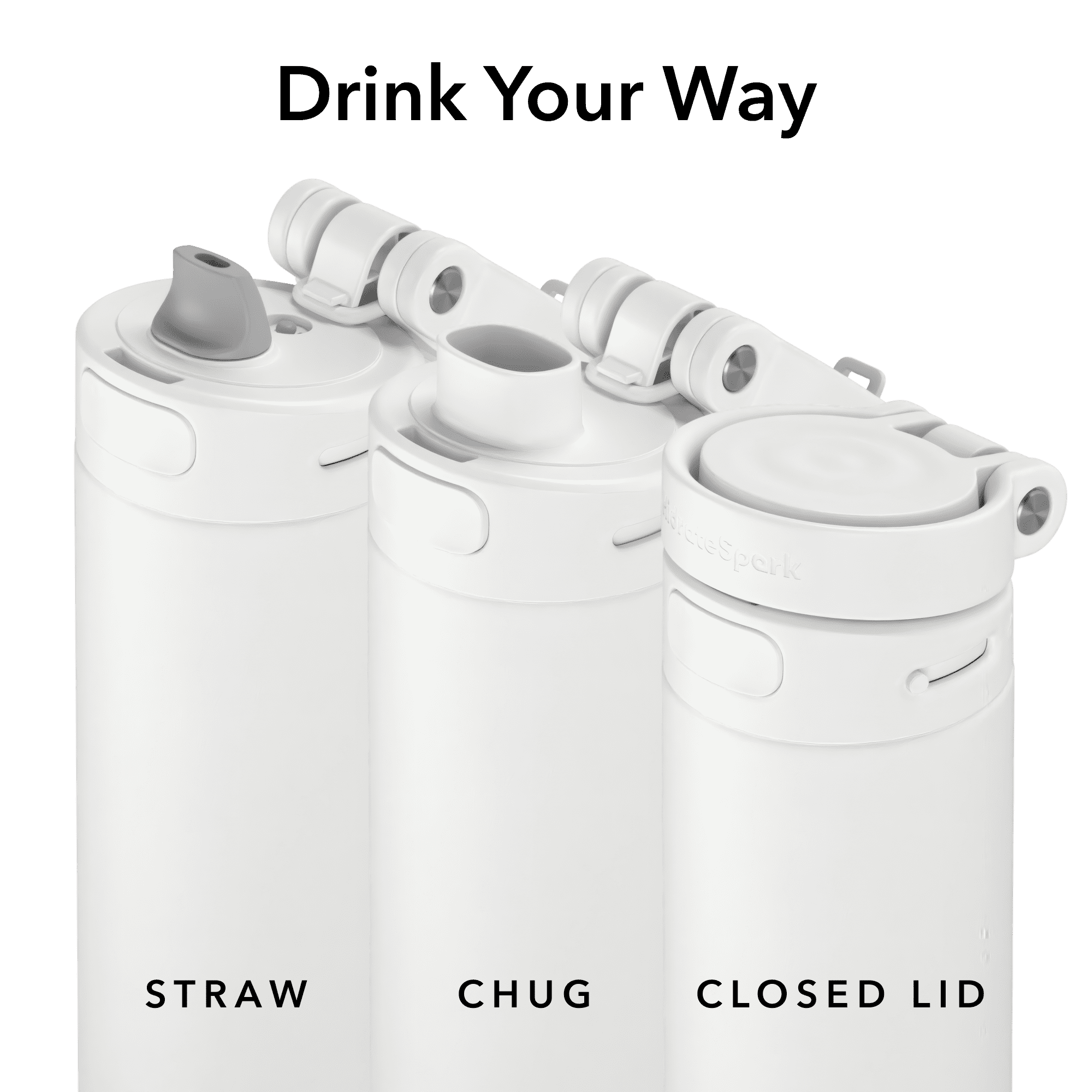 HidrateSpark PRO 2 21 oz Smart Hydration Tracking Water Bottle - Chug White