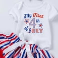 thumbnail image 4 of WUANDIXFA Newborn Summer Clothes 4th of July Baby Girl Outfits America 250 4th of July Outfits Baby Girl Newborn Girl Clothes 0-3 Months,White, 4 of 4