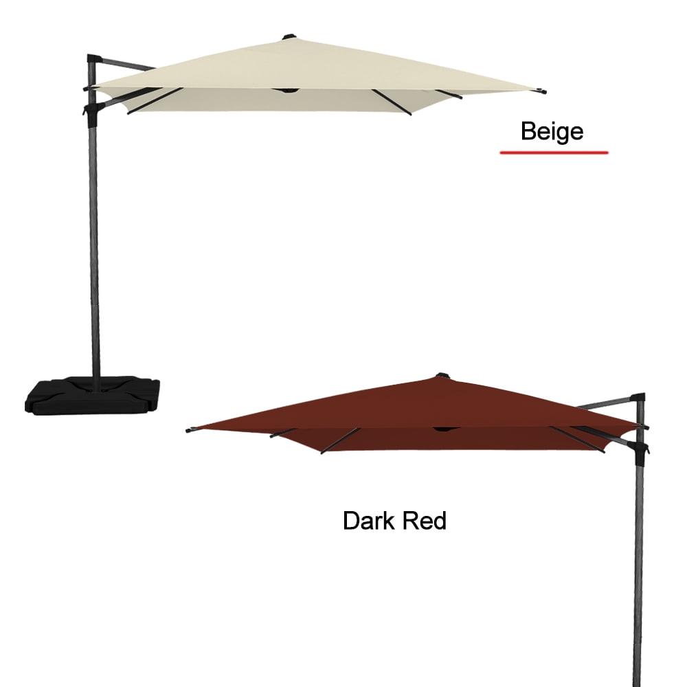 Abba Patio 10’ Outdoor Hanging Umbrella Patio Sun Shade Offset Market Cantilever Umbrella, Beige