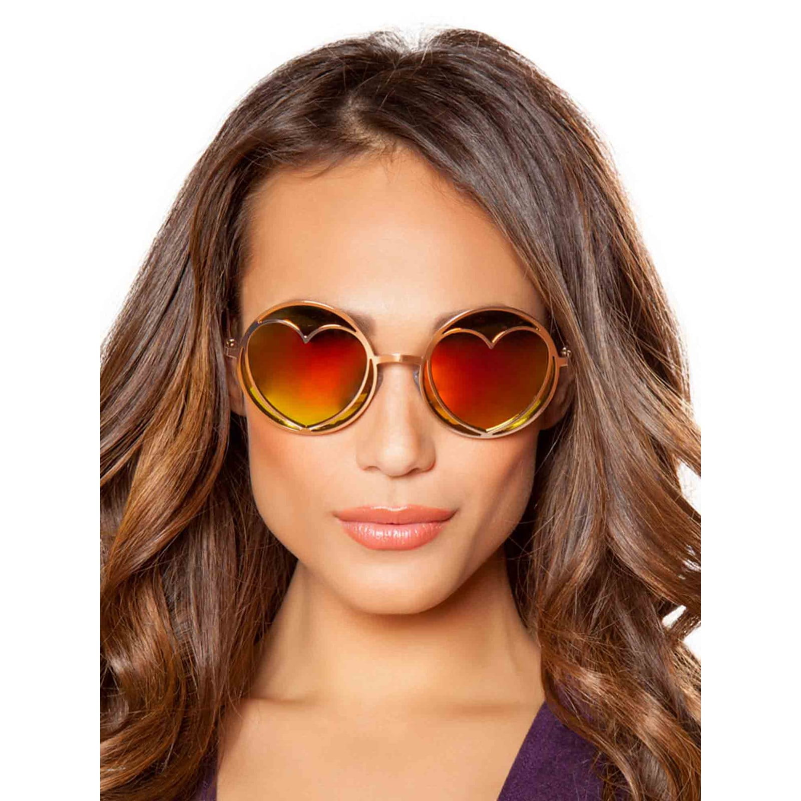 red hippy glasses