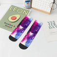 thumbnail image 7 of Pofeuu Dual Skulls Colorful Fusion Print 30cm Socks, Adult Running Hiking Socks for Youth and Adult, 7 of 7