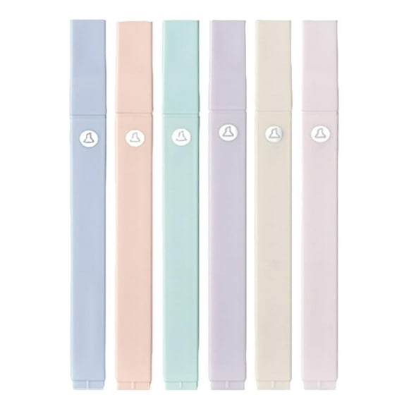 Vente d'Entrepôt 6 Pcs Surligneurs Esthétiques Mignons Diverses Couleurs Stylo DIY Stylos de Journalisation Esthétique Accessoires de Bureau Fournitures Cadeaux pour Écrire, Journaliser, Dessiner, Colorier, Prendre des Notes