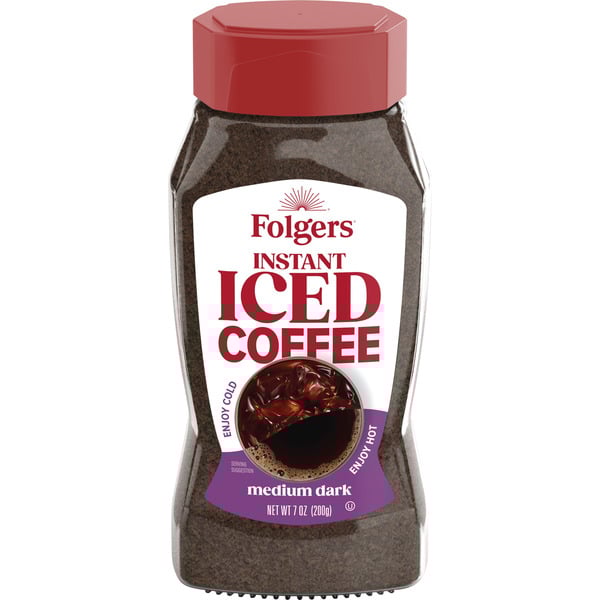 Folgers Instant Iced Coffee, 7 oz Jar, Pack of 3