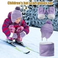 thumbnail image 3 of Chicminie Kids Winter Hat Scarf Gloves Set Knitted Warm Windproof Soft Comfortable Outdoor Accessories for Girls Boys, 3 of 3