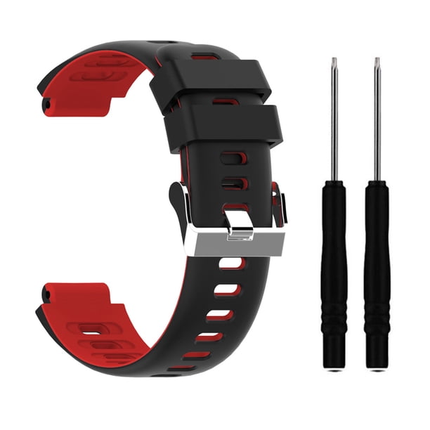 Correa de reloj Correa deportiva Correa de reloj Reemplazo para Garmin Forerunner 220/230/235/620/630/735xt, Negro Rojo sidaley EL2639-05