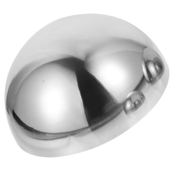 DINHEAROM 1Set Classic Minimalist Gazing Hemisphere Ball Stainless Steel Mirror Hollow Ball For Home Decor 10x10x5in