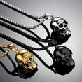 thumbnail image 3 of Sorrowso Skull Necklace Pendant Necklace Cool Bullet Personalized Customize Men Gift, 3 of 19