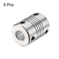 thumbnail image 3 of 5 Paquetes de Acoplamiento de Eje de Aleación de Aluminio 8mm a 10mm, Conector de Motor Flexible (L25xD19), 3 of 5
