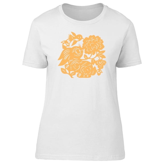 Yellow Bunny And Bird T-Shirt Women -Image by Shutterstock, Female Small
