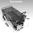 thumbnail image 5 of YRLLENSDAN Folding Wagon with Wheels Foldable Wagon Grocery Wagon Outdoor Wagon Cart Portable Wagon Utility Wagon for Camping Beach Sports Wagon,Gray, 5 of 8