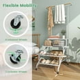 thumbnail image 5 of Costway 4-Tier Hanging Plant Stand Ladder Plant Shelf with Hanging Bar & Trellis, 5 of 10