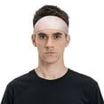 thumbnail image 2 of Daiia Pink Marble printed Men's Performance Headband,Sports Headbands,Moisture Wicking Workout Headband, 2 of 9