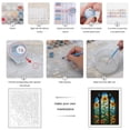 thumbnail image 3 of Paint By Numbers Kit for Adults Beginner - DIY Sunflower Stained Glass Art Window Canvas Painting Kits for Adults, Frameless Paint By Number for Adults for Home Wall Decor 16x20 Inch, 3 of 7