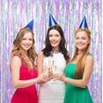 thumbnail image 5 of 3 Pcs Rainbow Color Door Streamers Tinsel Curtain Party Streamers Backdrop Fringe Foil Wall Background for Birthday Halloween Christmas Wedding Party Decoration(3.3 ft x 9.8 ft), 5 of 7