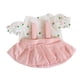 thumbnail image 4 of Ropa para muñecas de peluche de 20 cm, ropa para animales de peluche, camisa para muñecas con vestido, elegante, falda rosa, 4 of 9