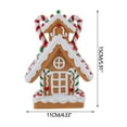 thumbnail image 3 of Liamobondopolis Christmas Candy House Figurine Resin Snow Cottage Decor with Cookie Details Festive Holiday Centerpiece Home Decoration, 3 of 7