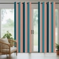 thumbnail image 5 of Outdoor Curtains for Patio Waterproof, Blue Pink Striped Outdoor Privacy Panels Grommet, Farmhouse Stripe Blackout Outside Curtains for Porch/Cabana/Pergola/Gazebo 54"x95", 2 Panels, 5 of 8