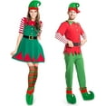 thumbnail image 6 of Adult Felt Elf Hat Shoes and Covers Socks with Bells Christmas Fancy Dress for Women Men Christmas Costume, 6 of 7