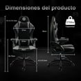 thumbnail image 2 of FOH Silla Gamer, Ergonomica Reclinable hasta 135°, con Apoyabrazos Ajustables Adelante y Atras, Cojin Cervical y Lumbar Ajustables, Tela Transpirable, Capacidad de Carga, 2 of 7