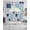 Blue, variant on Boho Spring Floral Swag Curtains for Living Room/Bedroom Windows, Retro Flowers Plants Patchwork Grid Green Kitchen Curtains and Valances Set 36 Inch Length, Swags Valance Curtain Panels