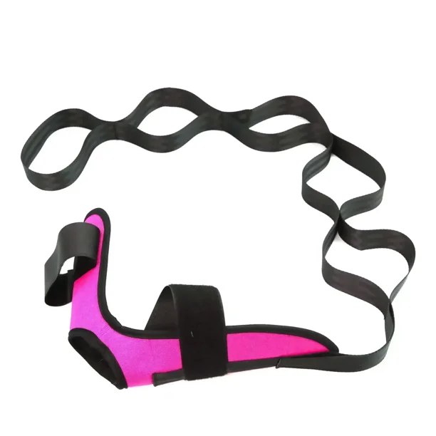 Banda de estiramiento de piernas para Yoga, banda de estiramiento flexible, banda de rehabilitación para Fitness, cinturón de entrenamiento para fascitis Plantar, cuidado de los pies