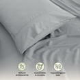 thumbnail image 6 of Lux Decor Rayon from Bamboo Blend Queen Sheets Deep Pockets - 4 Piece Cooling Bed Sheets Set, Gray, 6 of 9