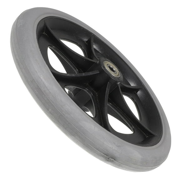 STRANDCHIC Replacement Wheels 1Set 8-Inch Solid Wheel for Wheelchair Black Plastic for Elderly and Disabled