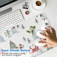 thumbnail image 4 of Long Mouse Pads for Desk,White Christmas Snowman Pattern Desk Mats on Top Of Desks, Desk Mouse Pad Extra Large with 3mm Non-Slip Base and Stitched Edge for Gaming,Office,Work,Home 31.5x11.8in, 4 of 5