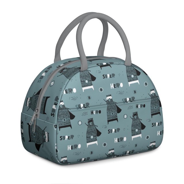 Polar Bear Lunch Box Bag – Cute and Functional Design with Artistic Pattern, Perfect for Work or School