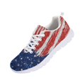 thumbnail image 5 of Chririnla American Flag Pattern Lace Up Sneakers for Women, Mesh Women Running Shoes for Jogging, 5 of 11