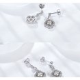 thumbnail image 5 of Moissanite Dangle Drop Earrings for Women 0.3 to 0.5 Carat D Color Diamond Drop Earrings S925 Sterling Silver Four-Leaf Earrings for Valentine's Day Birthday Gift, 5 of 7